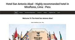 Desktop Screenshot of hotelsanantonioabad.com